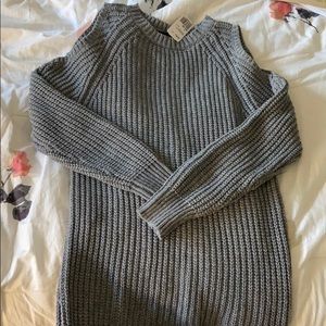 Grey sweater dress